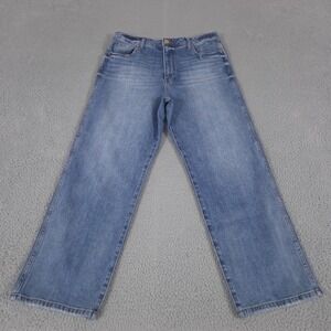 Kut From The Kloth Jeans Womens 12 Blue Melissa High Rise Straight Leg Stretch